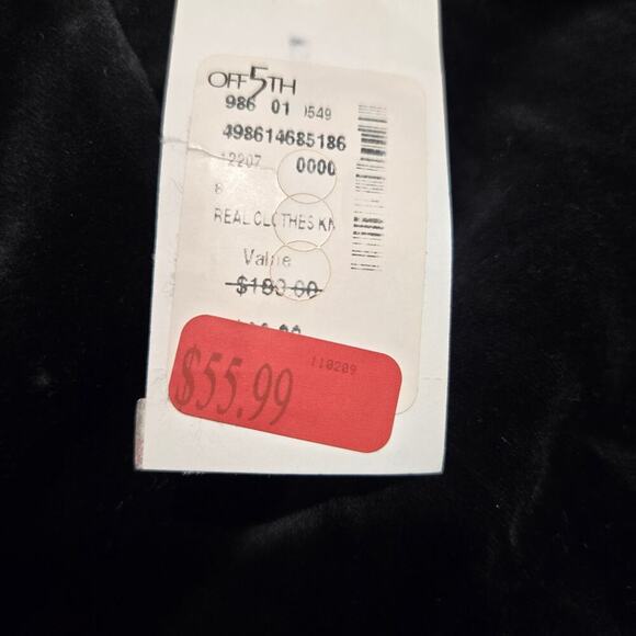 Clothes (real) Saks 5th Ave Black Velvet Pants Women's Size 12 High Waist NWT - Picture 3 of 12